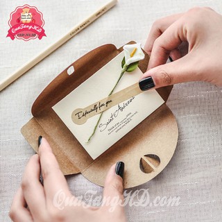 Thiệp Hoa Cao Cấp Chúc Mừng Tình Nhân, Ngày Nhà Giáo 20/11, Sinh Nhật, Giáng Sinh 7x10 Siêu Dễ Thương Có Bì Đựng