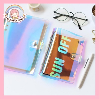 BÌA SỔ CÒNG NHỰA DẺO A5 Bìa sổ còng nhựa trong 6 lỗ cúc bấm A5 -A6 phụ kiện sổ còng
