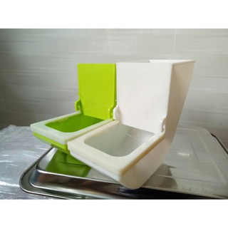 KHAY ĂN TỰ ĐỘNG (SIZE LỚN CHỮ L ) CHO HAMSTER (CÓ VIỀN CHỐNG VẢY THỨC ĂN RA NGOÀI)