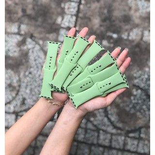 Dây cao su silicon xanh matcha dành cho Apple watch
