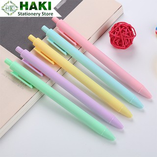 Bút bi nước mực gel HAKI, bút bi cute mực đen ngòi 0.5mm màu macaron dễ thương B06