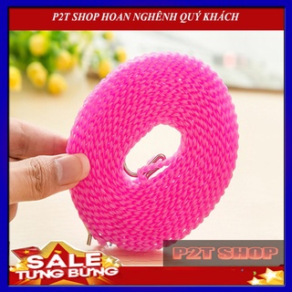 [ SALE SẬP SÀN ] Dây phơi quần áo, phơi đồ thông minh chống bay không cần cặp - cuộn 5m