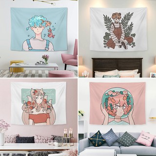 [ĐẸP - SẴN] Tranh vải Decor chàng trai cô gái anime - (TẶNG kèm 01 bộ móc treo 10k)