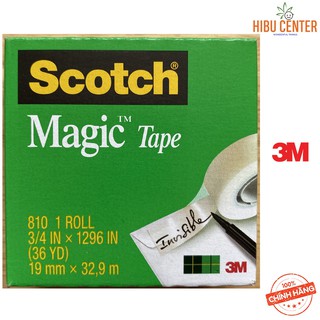 Băng Keo Ma Thuật 3M 810 Scotch Magic Tape 19mm x 32.9m - Hàng Chính Hãng - HIBUCENTER
