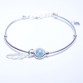 ANCARAT - Vòng tay bạc ngũ hành đá phong thủy Thạch anh (Mệnh Thủy) - VD03