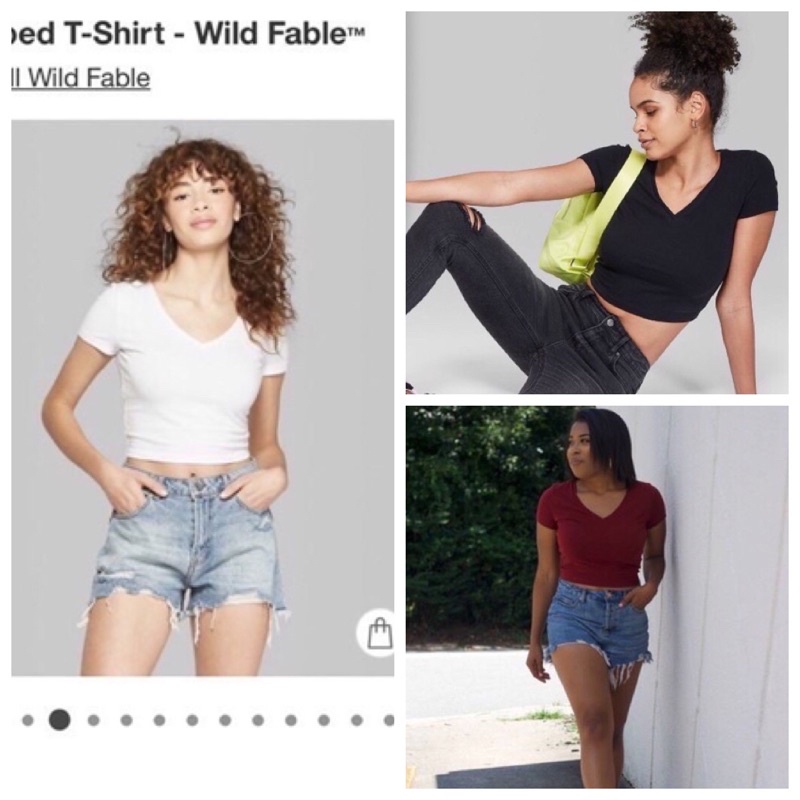 ÁO THUN CROPTOP CỔ TIM