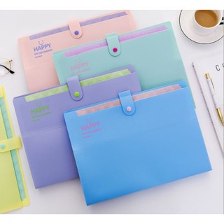 Bìa Đựng Hồ Sơ Ngăn Phong Cách Hàn Quốc