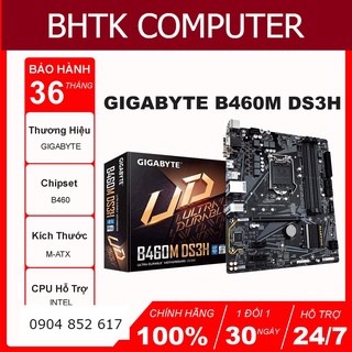 Mainboard Gigabyte B460M DS3H V2 (Intel B460, Socket 1200, m-ATX, 4 khe RAM DDR4)