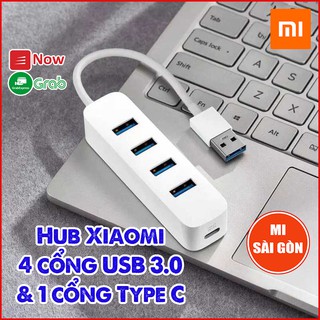 [Hỏa Tốc HCM] Hub XIAOMI chia 4 cổng USB 3.0 &amp; 1 cổng Type C - tốc độ đọc ghi tới 350MB/s