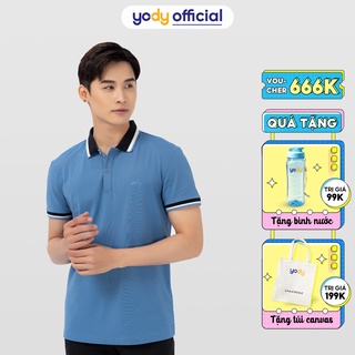 Áo polo Yody nam phối bo 01 chất liệu cotton thoáng mát Apm3639