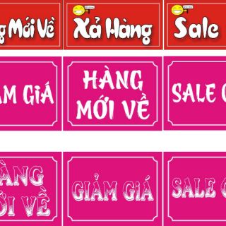 Bảng ghi sale, bảng ghi hàng mới về