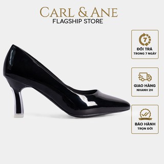 Carl &amp; Ane - Giày cao gót thời trang mũi nhọn cơ bản cao 7cm màu đen _ EP006