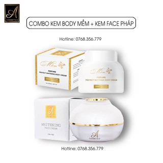 Combo Kem Body Mềm 250g + Kem Face Pháp 50g - GIúp dưỡng trắng da hiệu quả sau 7 ngày sử dụng