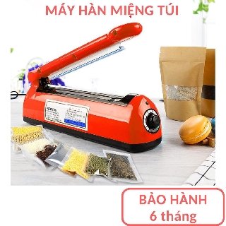 Máy hàn miệng túi dập tay chuyên dụng PP/PE (Cỡ 200/300x5mm) (Đỏ) Máy đóng gói KamiHome bảo hành 6 tháng