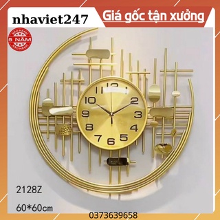 Đồng Hồ Treo Tường Đẹp,Trang Trí,Hoạ Tiết Trăng Khuyết,Thân Kim Loại Mạ,Qùa Tặng Đẹp,Giá Rẻ-Ý Nghĩa-Bảo Hành 5 Năm