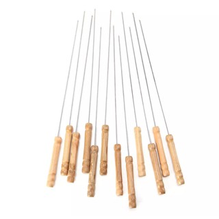 Set 10 xiên nướng chuôi gỗ dài 30cm