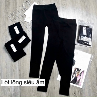 Quần Legging Lót Lông Ấm Mùa Đông - Cạp chun co dãn