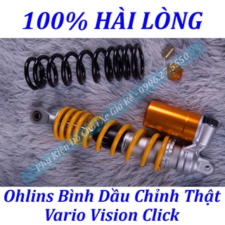 TĂNG CHỈNH THẬT - Phuộc Sau gắn xe Vario Vision, Phuộc Ohlins Bình Dầu, gắn Sau xe Vision, Vario - TẶNG KÈM 1 LÒ XO