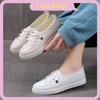 Giày Thể Thao Nữ, Giày Lười Đế Bằng Dây Rút 2cm, Lisa M62
