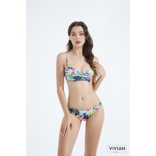 Đồ bơi nữ cao cấp 𝐕𝐈𝐕𝐈𝐀𝐍 dạng hai mảnh áo xoắn - Floral - VS154_FLO