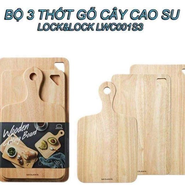 Bộ 3 Thớt Gỗ Lock&Lock