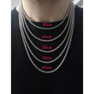Dây chuyền mắt xích liên kết 4mm thép Không gỉ Phong Cách Hàn Quốc Thanh Lịch Đơn Giản Unisex Nam Nữ