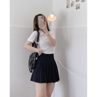 Áo croptop polo (ảnh thật/ có sẵn)