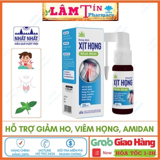 Xịt họng nhất nhất, hỗ trợ giảm ho, ngứa họng, viêm amidan. Hàng chính hãng lọ 20ml