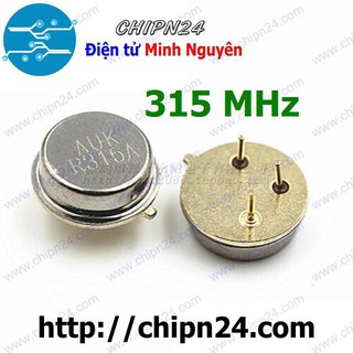 [2 CON] Thạch anh RF 315M tròn (315MHz 315)