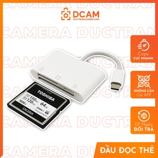 Đầu đọc thẻ CF, SD, microSD cho cổng Type C - Điện thoại Android, Ipad, Macbook, Laptop
