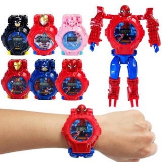 Đồng Hồ Robot Biến Hình 2 Trong 1 Dành Cho Bé Trai bé Gái