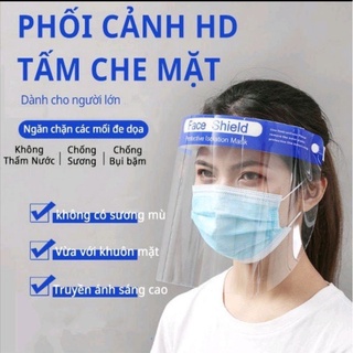 Tấm chắn giọt bắn FACESHIELD , mặt nạ bảo hộ y tế chống dịch, chống giọt bắn, bụi trong suốt