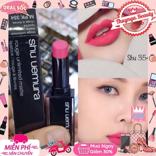 ✿[TẶNG KÈM BILL] Son SHU UEMURA 354 vỏ đen chuẩn auth có bill #THUYNGA.BEAUTY.SHOP#