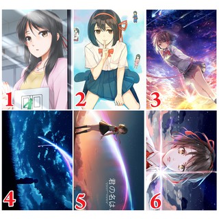 Poster / Tranh dán tường anime manga Your Name (Nhiều mẫu)