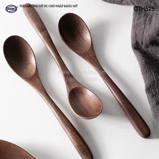 Thìa/Muỗng gỗ Óc Chó nhập khẩu Mỹ (20cm) decor, xúc đồ ăn siêu sạch - CTH525