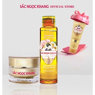Bộ đôi kết hợp dưỡng da hoàn hảo 2 [Nước hoa hồng Sắc Ngọc Khang 145ml &amp; Kem dưỡng da ban đêm Sắc Ngọc Khang 30g]
