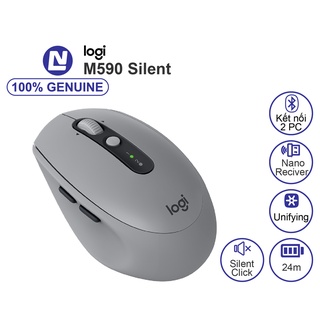 [Mã 154ELSALE2 giảm 7% đơn 300K] Logitech M590 Chuột không dây Multi-Device SILENT - Bluetooth - wireless 2.4Ghz