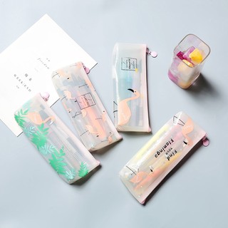 SG - Túi đựng bút viết cute, hộp bút nhựa hình hồng hạc