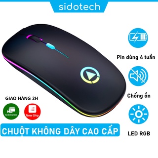 Chuột không dây máy tính bluetooth sạc pin SIDOTECH YINDIAO M2S không tiếng ồn slient tắt âm pin sạc 1 lần dùng 4 tuần