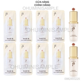 Gói Kem Nền Whoo Velvet Liquid Foundation Nâng tông sáng, che khuyết điểm cải thiện da sáng khỏe 1ml