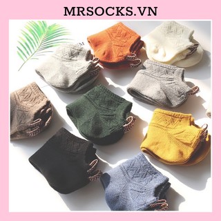 Vớ Tất Cổ Ngắn Len Gân 10 màu giữ ấm giữ nhiệt chân dành cho cả nam và nữ MRSOCKS - VN029
