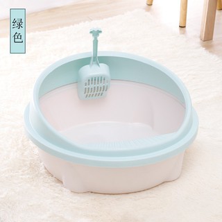 [Mã PET50 giảm 10% - tối đa 50K đơn 250K] Khay vệ sinh cho mèo (Tặng kèm xẻng)- Khay đựng cát mèo hình Elip nhựa Cao Cấp
