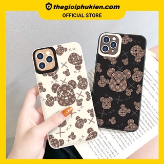 Ốp iphone - Ốp lưng iphone cạnh vuông viền camera Kaw nâu dành cho ip 6 đến 14promax - ng130