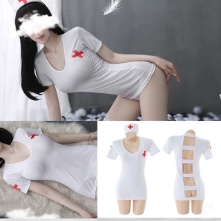 Váy ngủ Sexy FREE SHIP Hóa trang Cosplay y tá hở lưng quyến rũ