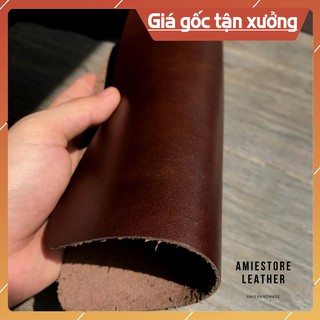 Lót Chuột Da Bò Màu Nâu - Miếng Lót Chuột Bằng Da - Amiestore