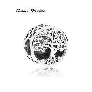 charm pan xỏ ngang hình cây bạc s925 cao cấp