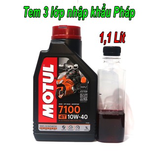1,1 Lít Nhớt Motul 7100 10W40 Tem 3 Lớp Cao Cấp Cho Exciter, Winner, Sonic, ...