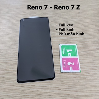 Kính cường lực chống nhìn trộm Oppo Reno 7 5G, Reno 7Z 5G full màn hình
