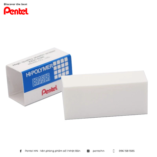 Gôm Tẩy Học Sinh Pentel Hi Polymer ZEH 3 Kích Cỡ Màu Trắng