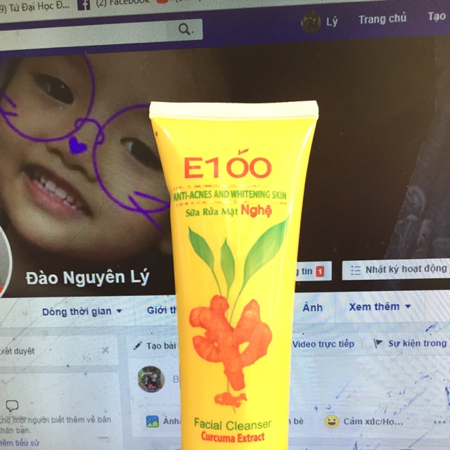 Sữa rửa mặt E 100 nghệ 100g